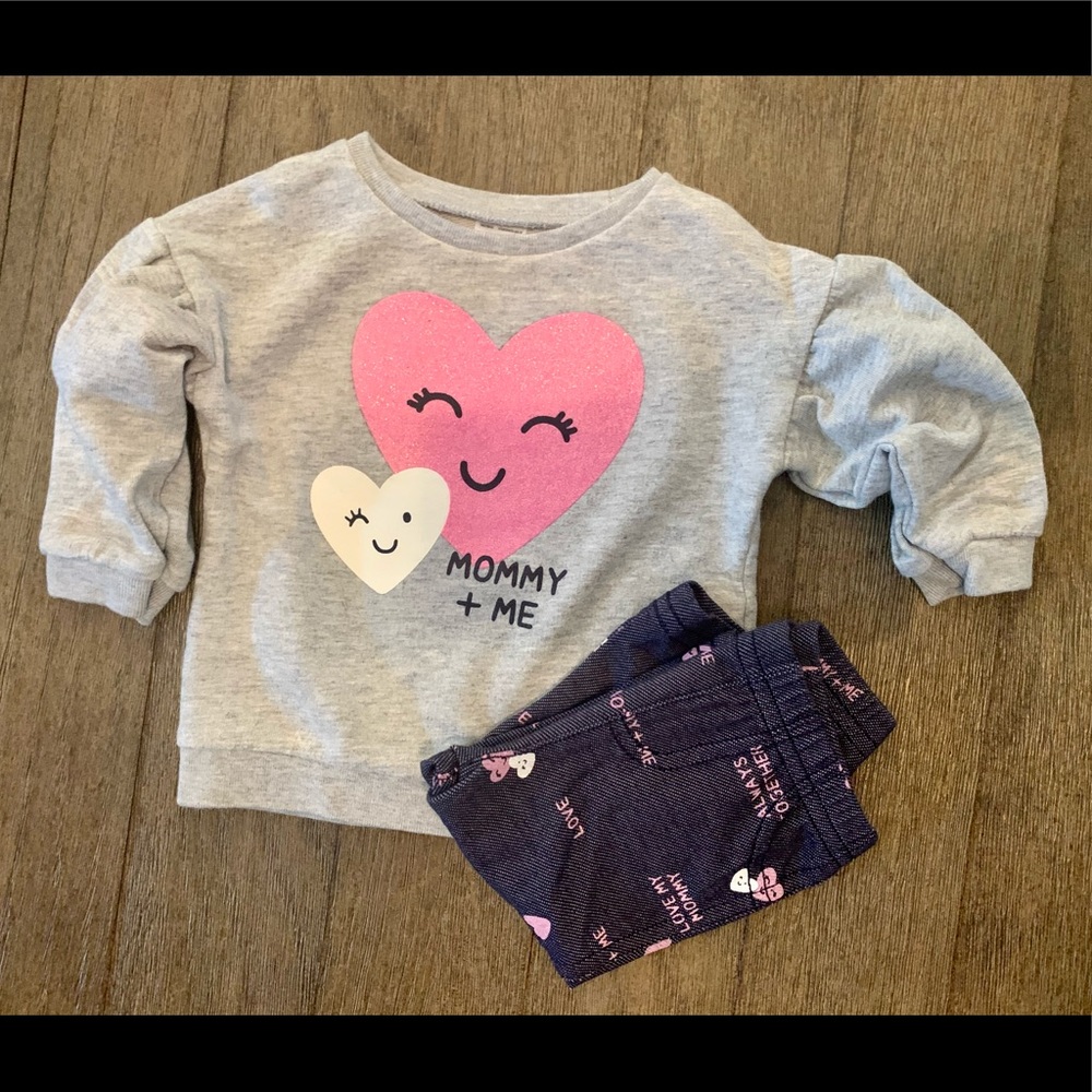EUC 6m Mommy and Me leggings set